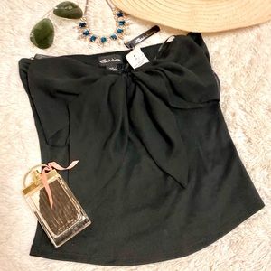 BNWT chiffon bow tube top (M)